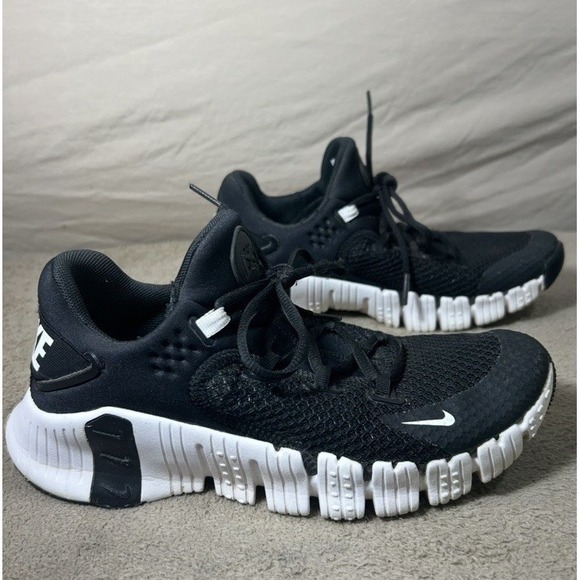 Nike Shoes - Nike Free Metcon 4 Black White Training Shoes CZ0596-010 Womens 7.5